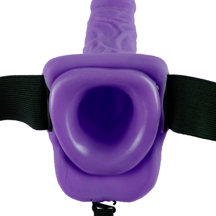 FETISH FANTASY SERIES - 7 ARNÉS VIBRADOR CON TESTICULOS HUECO MAN 17.8 CM LILA
